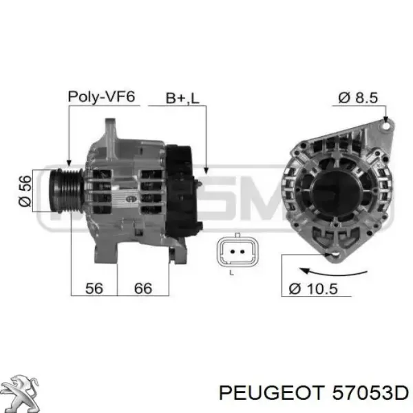 Генератор A3TA0593 Mitsubishi