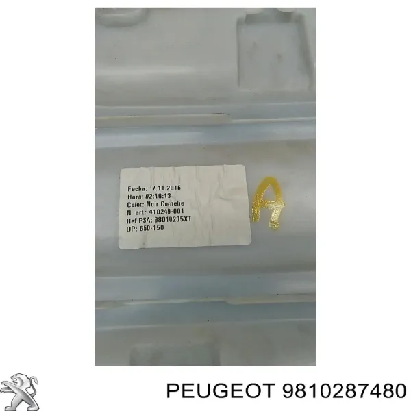 Механізм склопідіймача двері передньої, правої 9810287480 Peugeot/Citroen