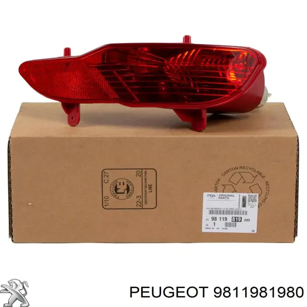 Фара протитуманна задня 9811981980 Peugeot/Citroen
