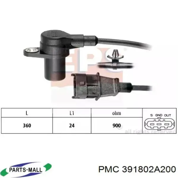 Датчик колінвала 391802A200 Parts-Mall
