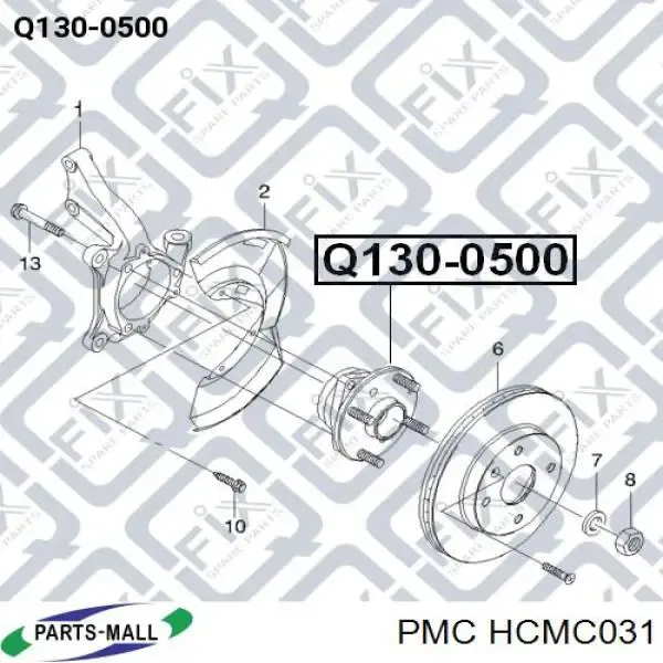 Передня маточина HCMC031 Parts-Mall