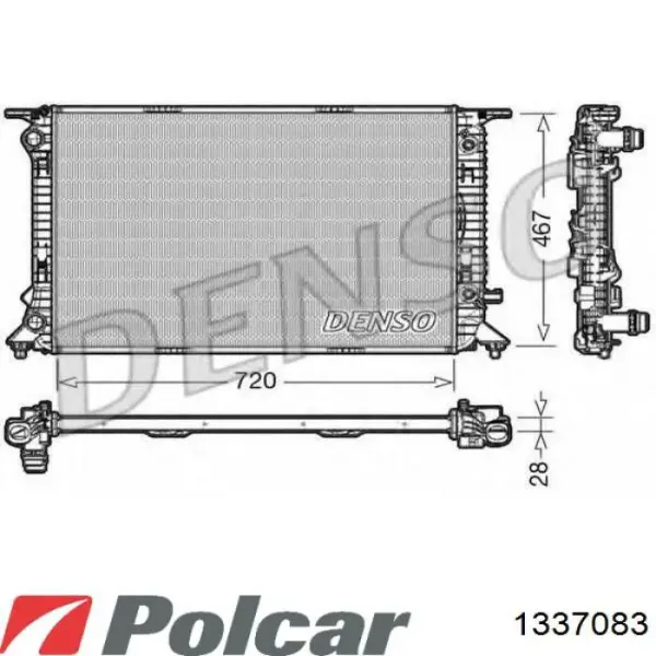 Радіатор 1337083 Polcar