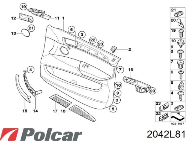 Радіатор масляний (холодильник), під фільтром 2042L81 Polcar