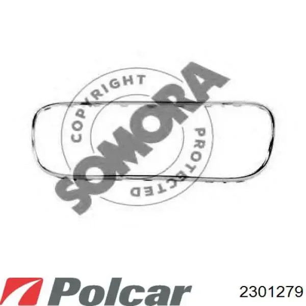 Молдинг решітка бампера переднього 2301279 Polcar