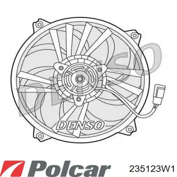 Вентилятор охолодження радіатора 235123W1 Polcar