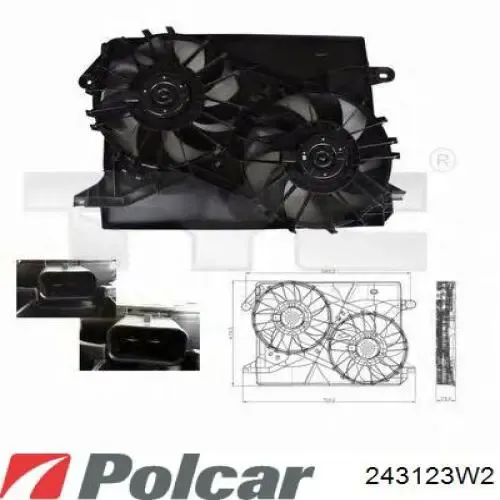 Дифузор (кожух) радіатора охолодження Chrysler 300 C