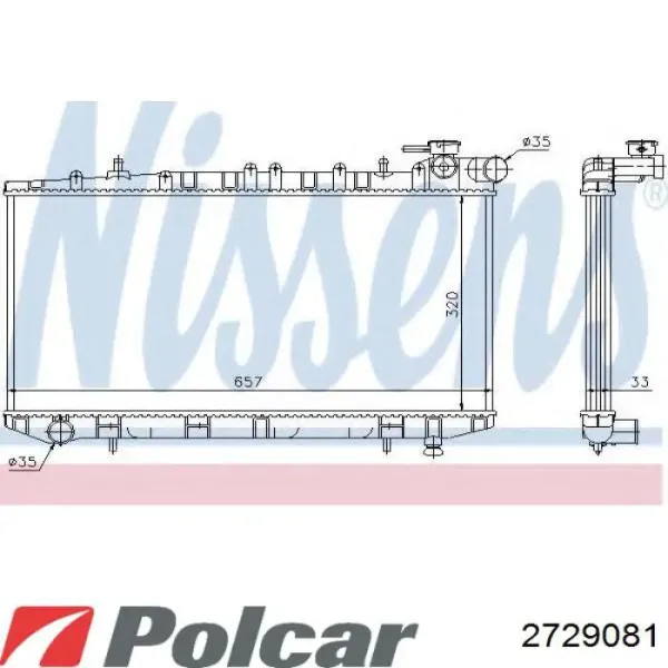Радіатор 2729081 Polcar