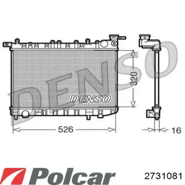 Радіатор 2731081 Polcar