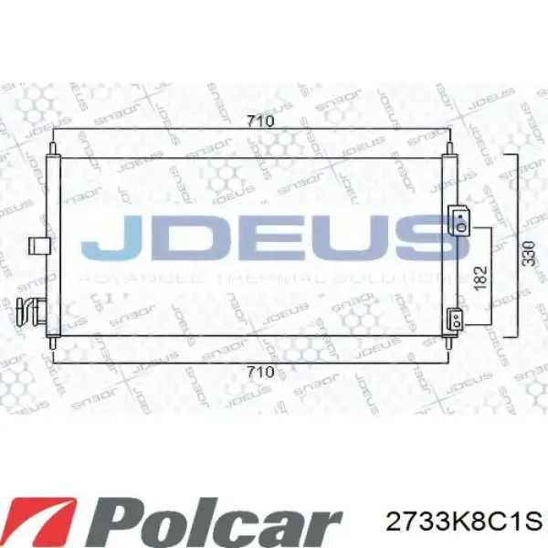 Радіатор кондиціонера 2733K8C1S Polcar