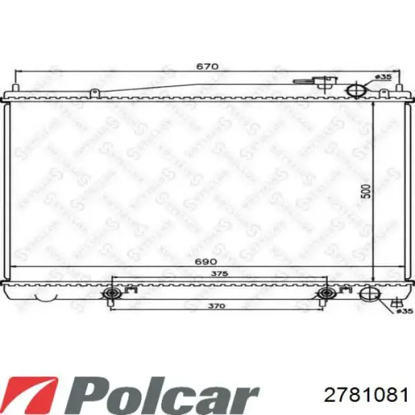 Радіатор 2781081 Polcar