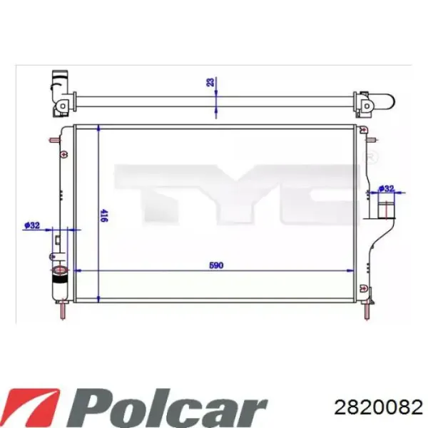 Радіатор 2820082 Polcar