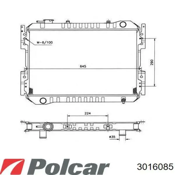 Радіатор 3016085 Polcar