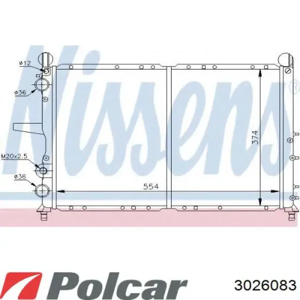 Радіатор 3026083 Polcar