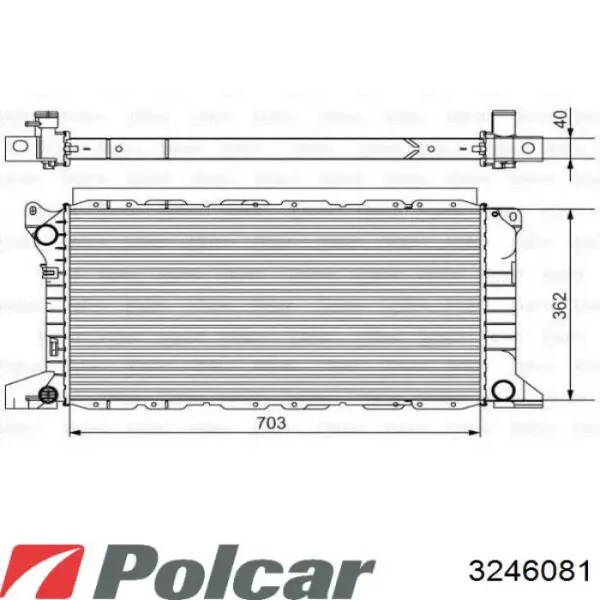 Радіатор 3246081 Polcar