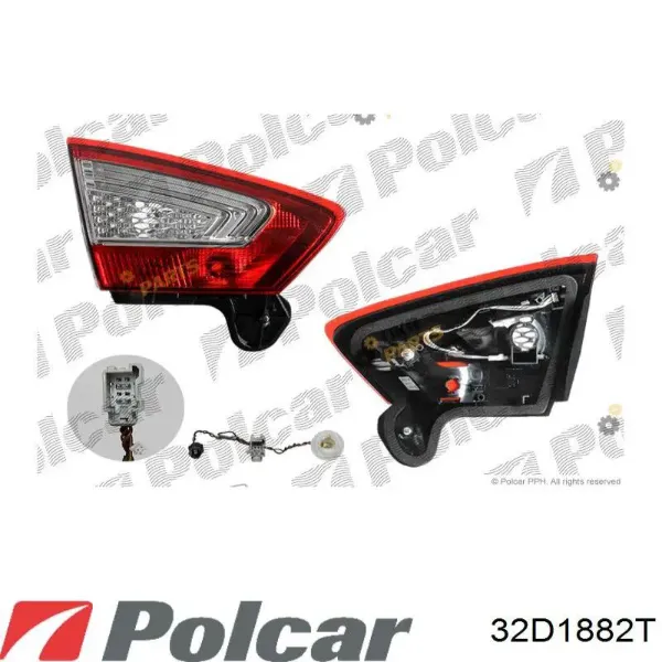 Ліхтар задній правий, внутрішній 32D1882T Polcar