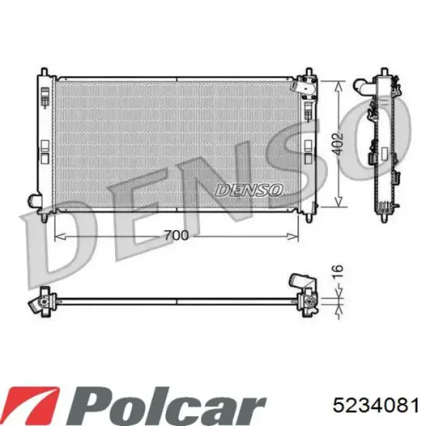 Радіатор 5234081 Polcar