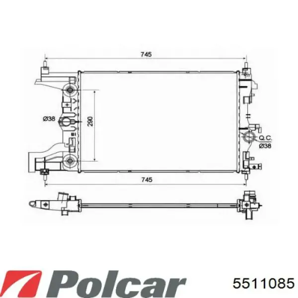 Радіатор 5511085 Polcar