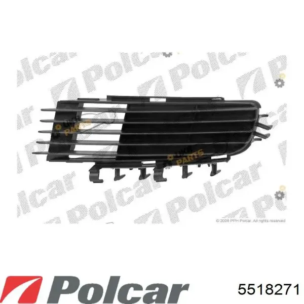 Решітка переднього бампера, ліва 5518271 Polcar