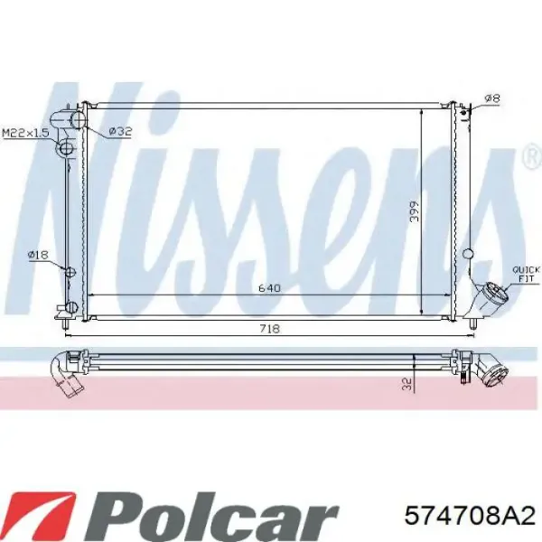 Радіатор 1301FP Peugeot/Citroen