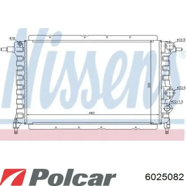 Радіатор 6025082 Polcar