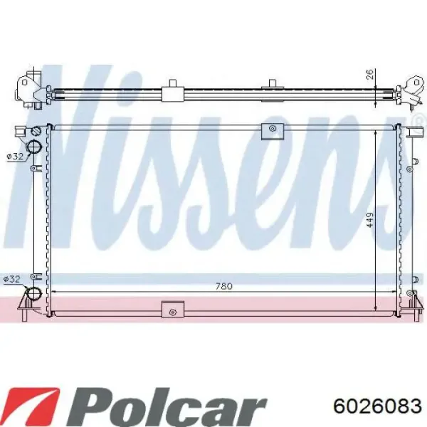 Радіатор 6026083 Polcar