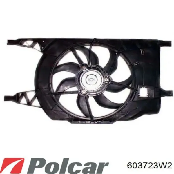 Дифузор (кожух) радіатора охолодження 603723W2 Polcar