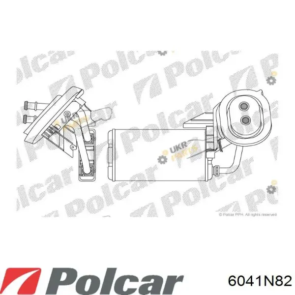 Радіатор пічки 6041N82 Polcar