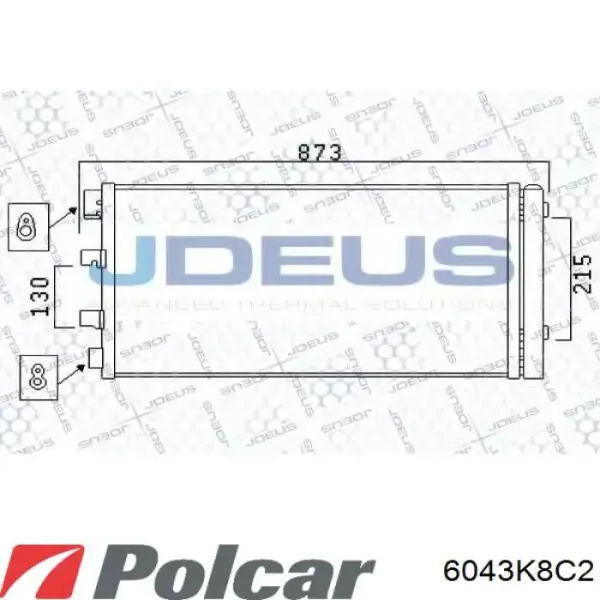 Радіатор кондиціонера 6043K8C2 Polcar
