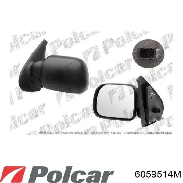 Ліве бокове дзеркало 6059514M Polcar