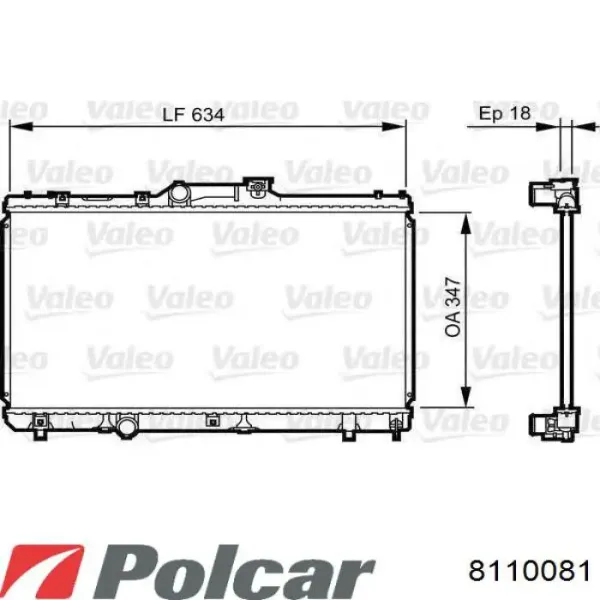 Радіатор 8110081 Polcar