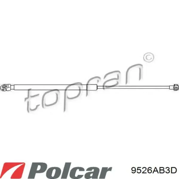 Амортизатор багажника 9526AB3D Polcar