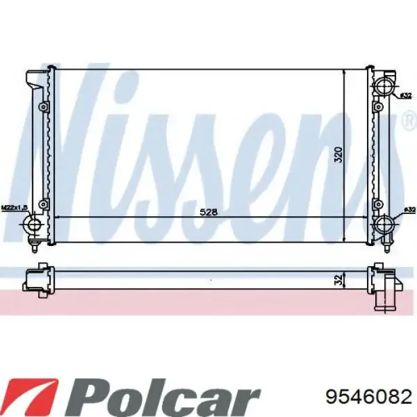 Радіатор 9546082 Polcar