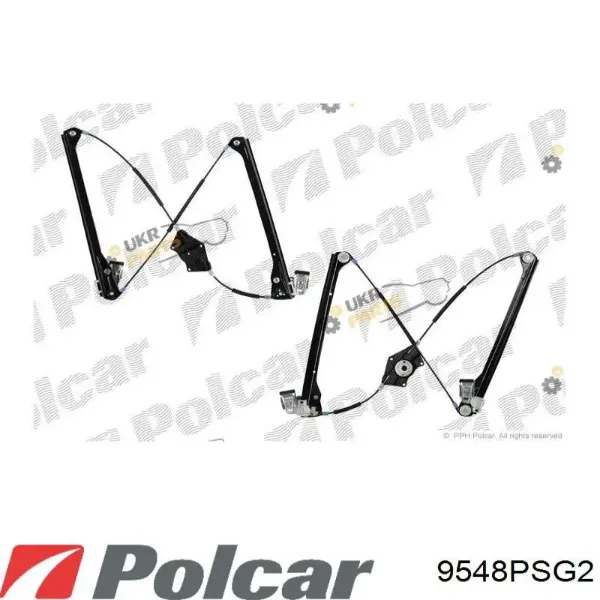 Механізм склопідіймача двері передньої, правої 9548PSG2 Polcar