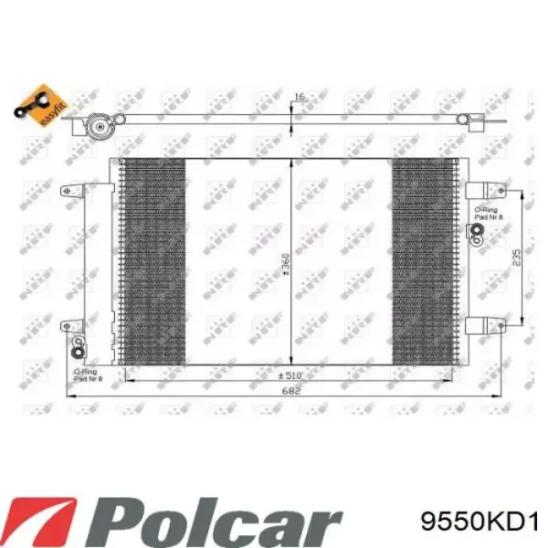 Ресивер-осушувач кондиціонера 9550KD1 Polcar