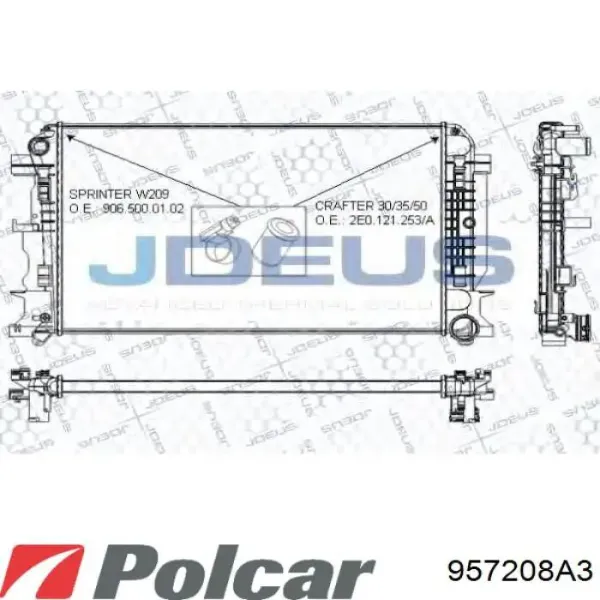 Радіатор 957208A3 Polcar