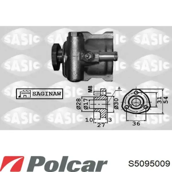 Насос ГУР S5095009 Polcar