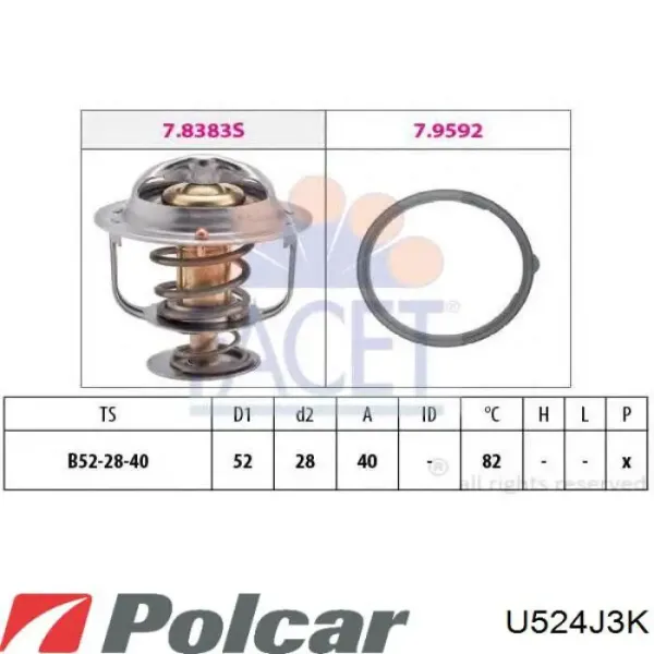 Термостат U524J3K Polcar