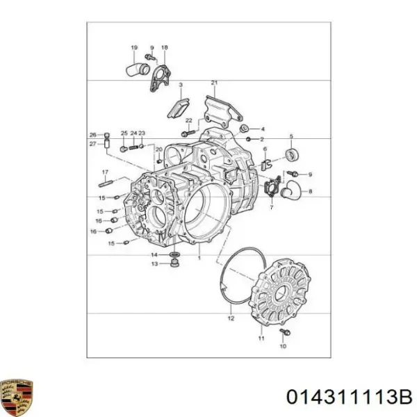 Сальник АКПП/КПП, вхідного/первинного валу 014311113B Porsche