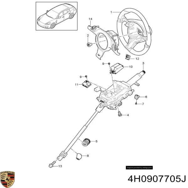 Електронний модуль рульової колонки 4H0907705H VAG