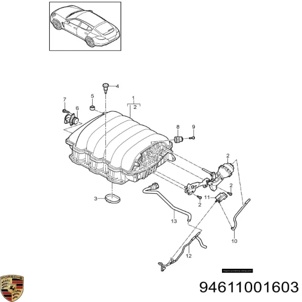 Впускний колектор 94611001603 Porsche