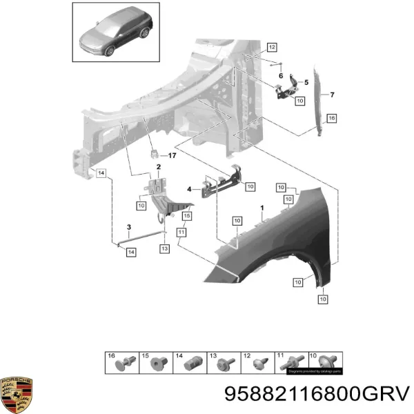  95882116800GRV Porsche