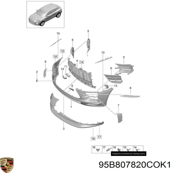  95B807820COK1 Porsche