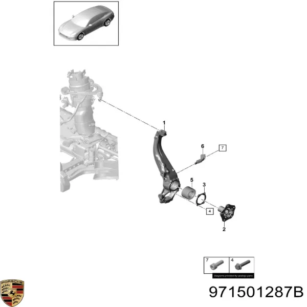 Підшипник маточини зовнішній, передньої/задньої 971501287B Porsche