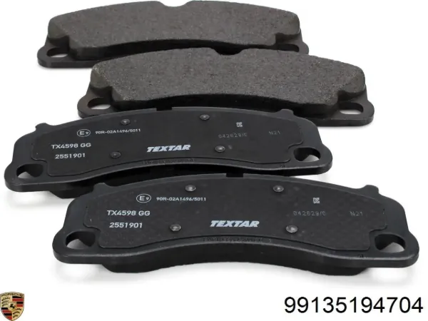 Передні тормозні колодки 99135194704 Porsche