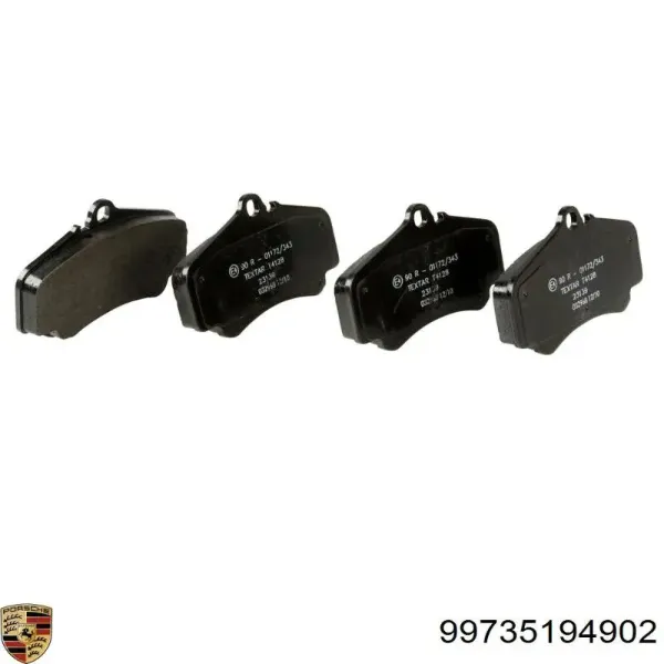 Передні тормозні колодки 99735194902 Porsche
