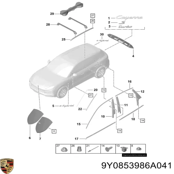  9Y0853986A041 Porsche