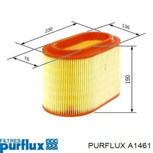 Повітряний фільтр A1461 Purflux