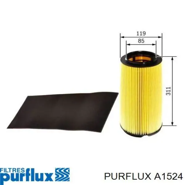 Повітряний фільтр A1524 Purflux