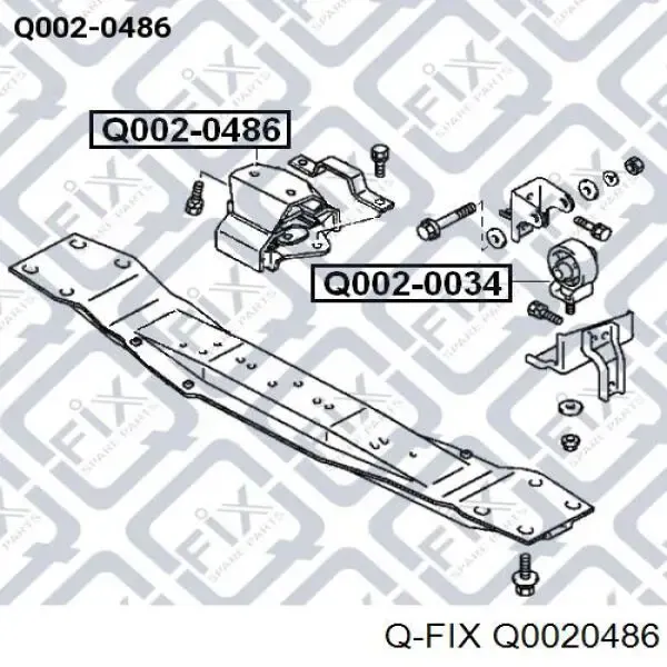 Подушка двигуна задня Q0020486 Q-fix
