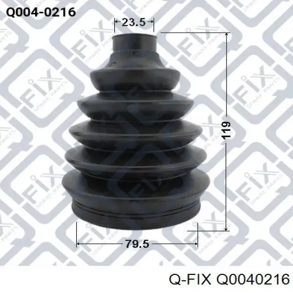 Пильник ШРУСа зовнішній Q0040216 Q-fix